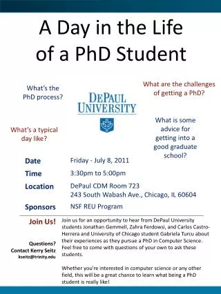 A Day in the Life of a PhD Student