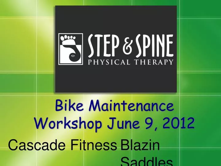bike maintenance workshop june 9 2012