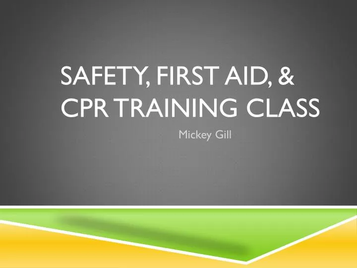 safety first aid cpr training class