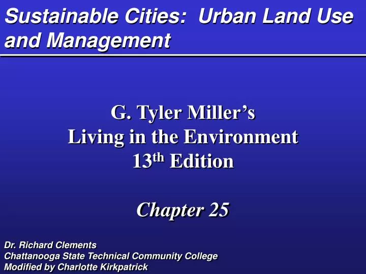 sustainable cities urban land use and management
