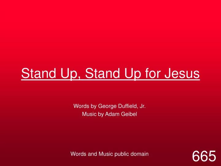 stand up stand up for jesus