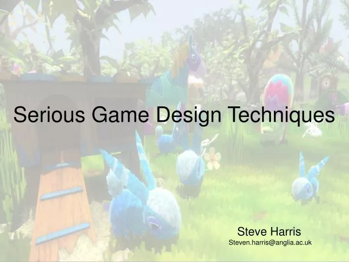 serious game design techniques