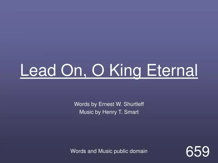 lead on o king eternal