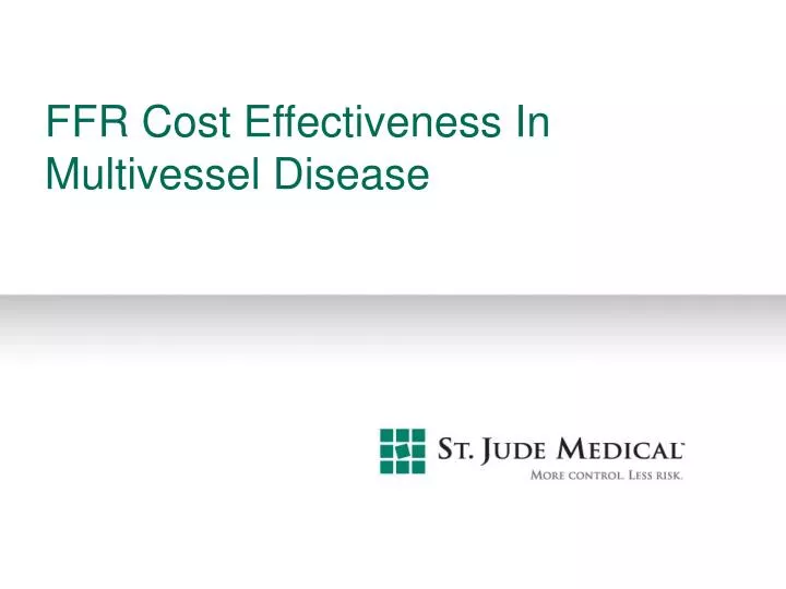 ffr cost effectiveness in multivessel disease