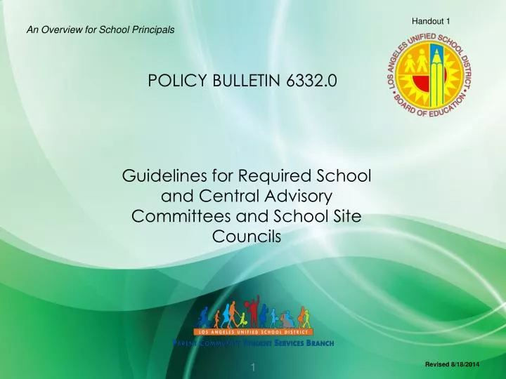 guidelines for required school and central advisory committees and school site councils