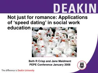 Not just for romance: Applications of ‘speed dating’ in social work education