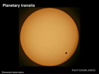 Planetary transits