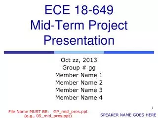 ECE 18-649 Mid-Term Project Presentation