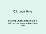 C2: Logarithms - slide 1