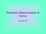 Parametric Representation of Curves - slide 1