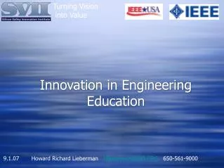 Innovation in Engineering Education