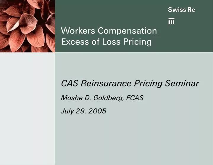 workers compensation excess of loss pricing
