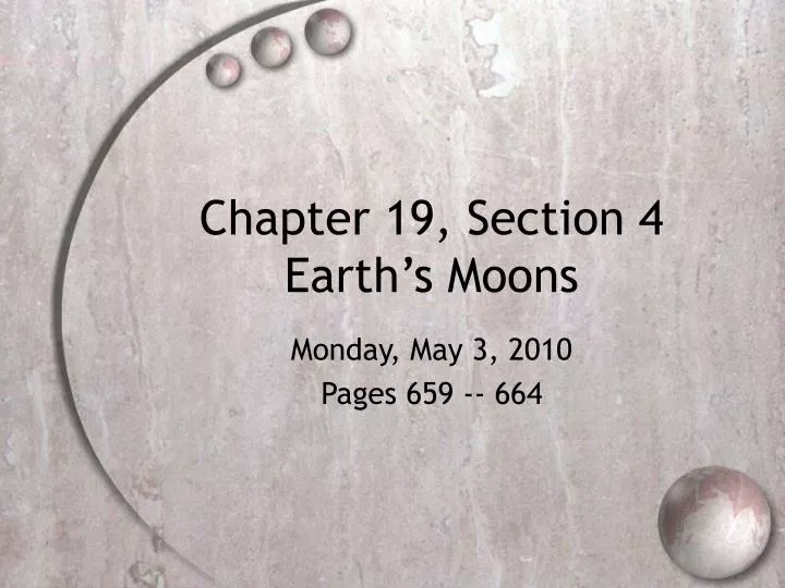 chapter 19 section 4 earth s moons