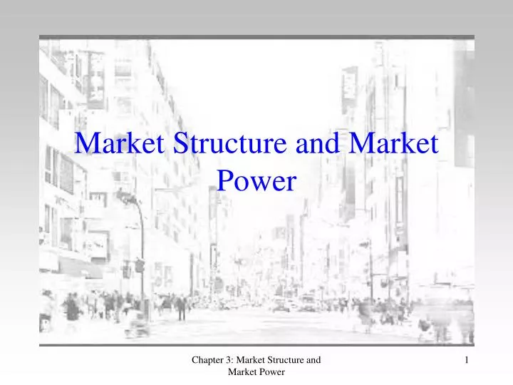 market structure and market power