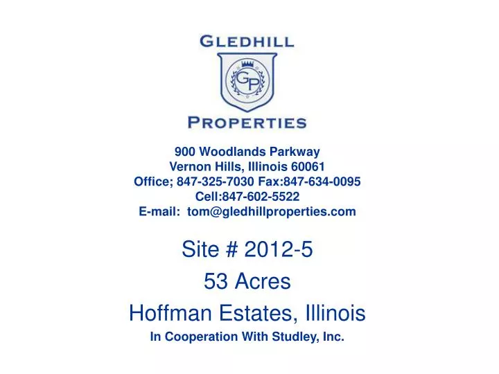 site 2012 5 53 acres hoffman estates illinois in cooperation with studley inc