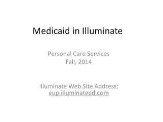 Medicaid in Illuminate
