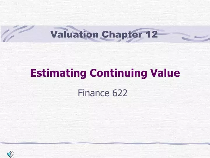 estimating continuing value
