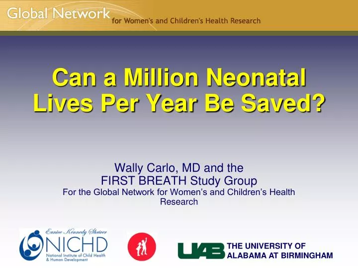 can a million neonatal lives per year be saved