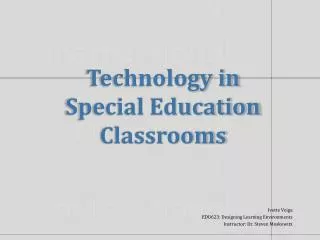 Technology in Special Education Classrooms