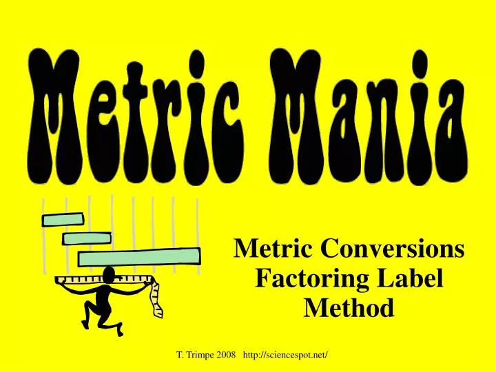 metric conversions factoring label method