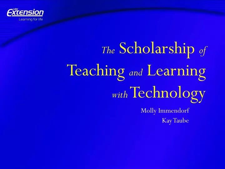 the scholarship of teaching and learning with technology