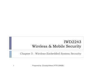 IWD2243 Wireless &amp; Mobile Security