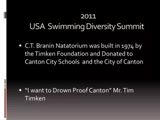 2011 USA Swimming Diversity Summit