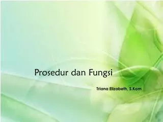 prosedur dan fungsi