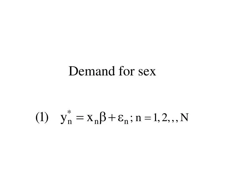 demand for sex