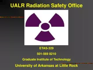 UALR Radiation Safety Office