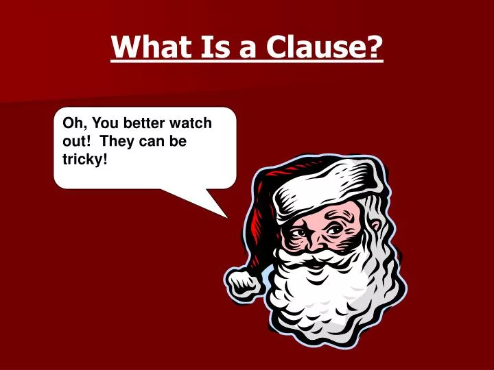what is a clause