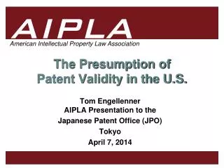 The Presumption of Patent Validity in the U.S.