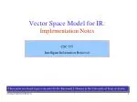 Vector Space Model for IR: Implementation Notes - slide 1