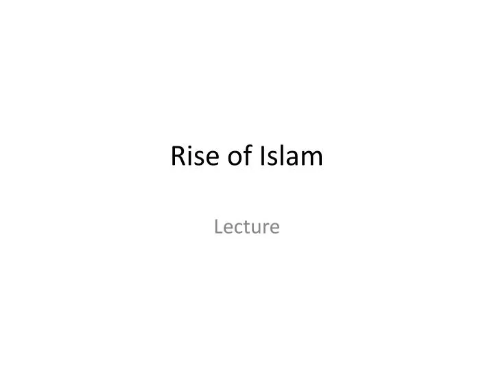 rise of islam