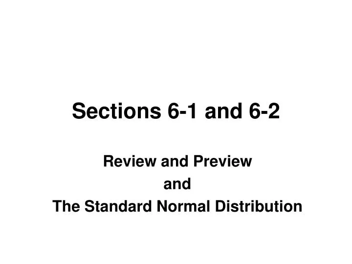 sections 6 1 and 6 2