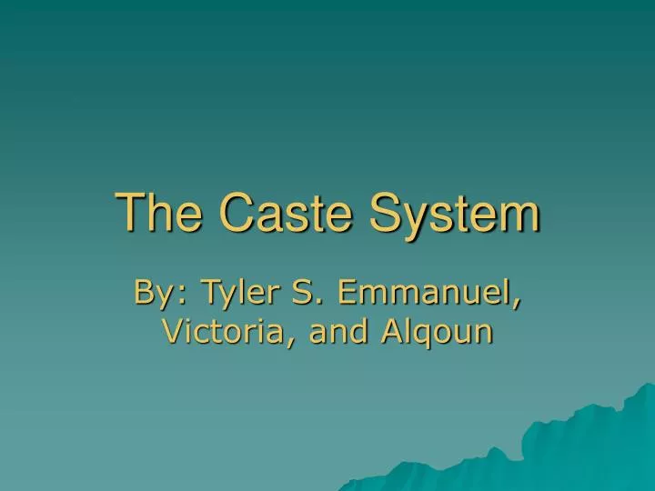 the caste system