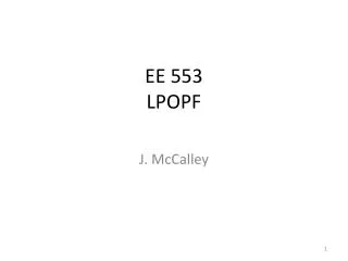 EE 553 LPOPF