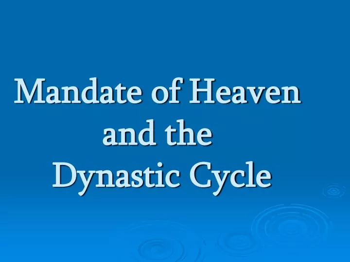 mandate of heaven symbol