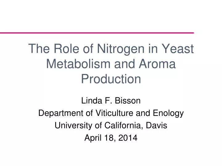 the role of nitrogen in yeast metabolism and aroma production