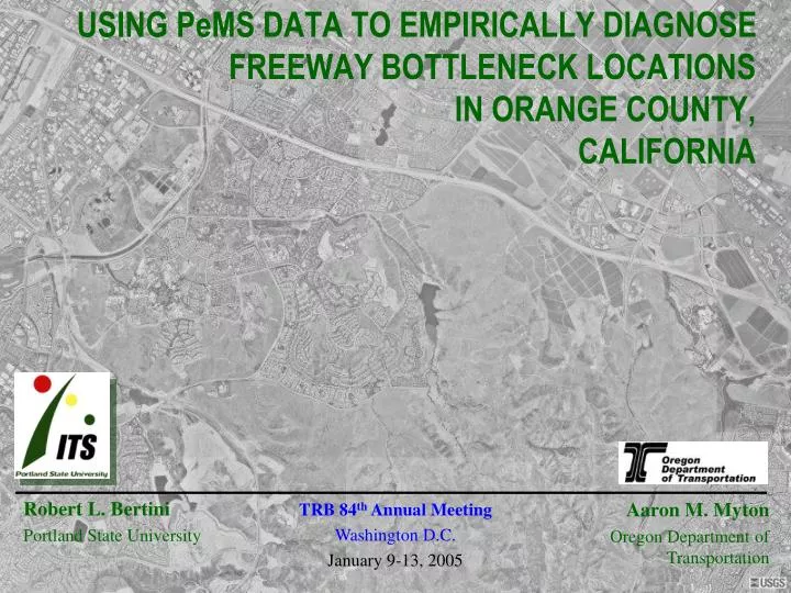 using pems data to empirically diagnose freeway bottleneck locations in orange county california