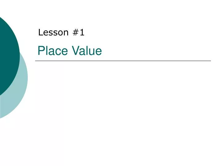 place value