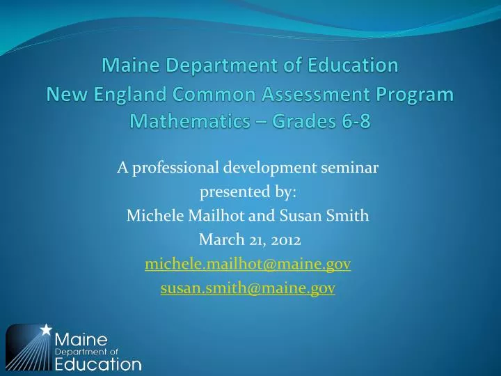 maine department of education new england common assessment program mathematics grades 6 8