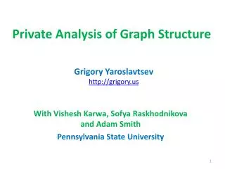 Private Analysis of Graph Structure