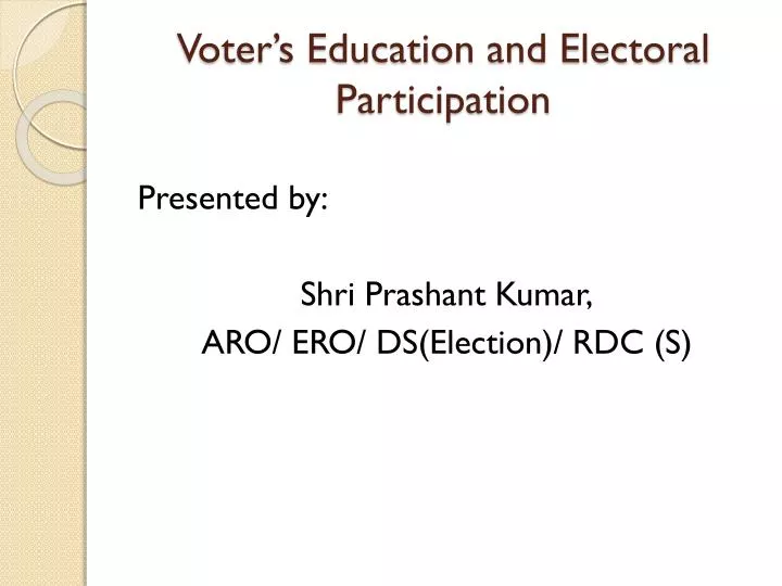 voter s education and electoral participation