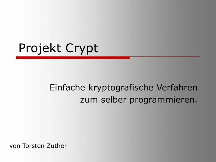 projekt crypt