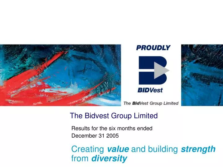 the bidvest group limited