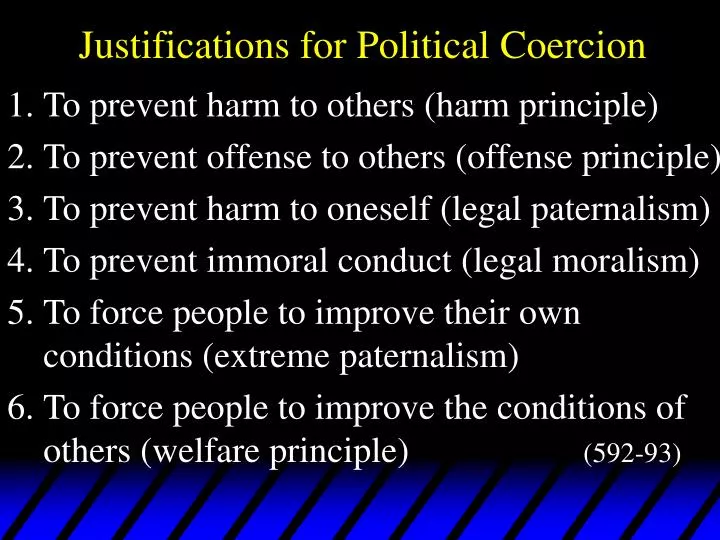 justifications for political coercion
