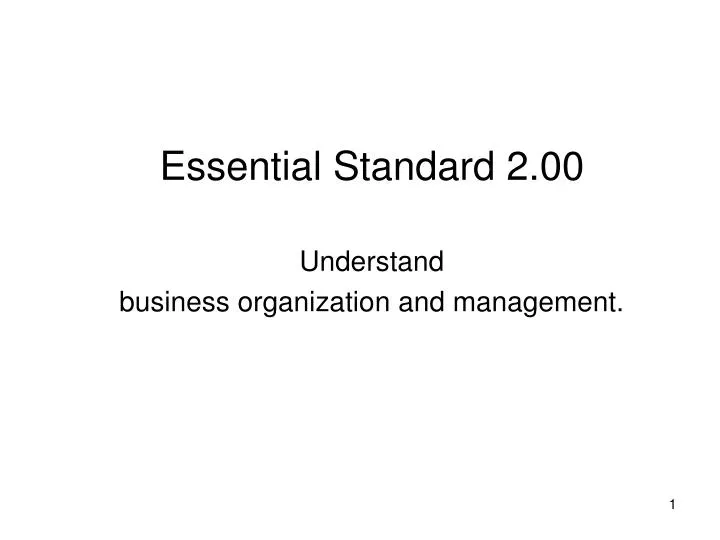 essential standard 2 00