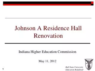 Johnson A Residence Hall Renovation