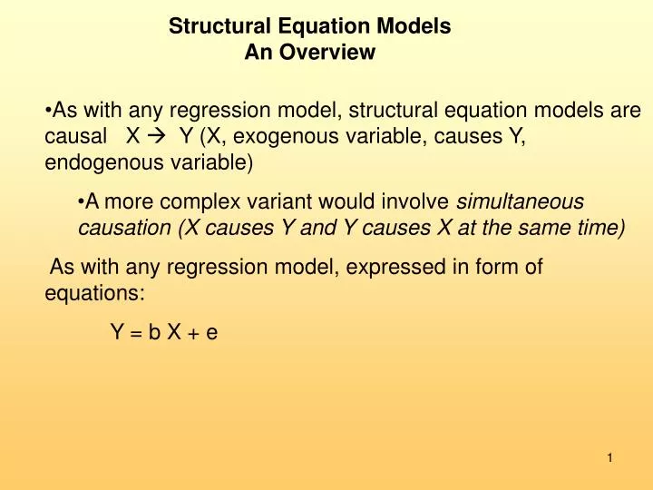structural equation models an overview